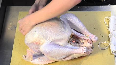 How To Stuff Truss And Roast A Turkey Youtube