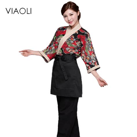 If Japan Style Uniform Chef Jackets Chef Uniform Japanese Chef Service Kimono Working Wear