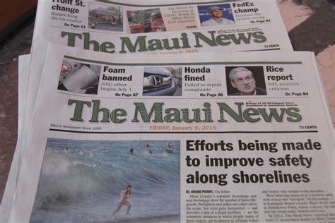 the maui news editorial photography image of news travelers 48831407