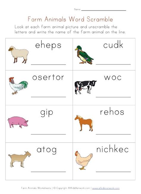 Printable Farm Animals Worksheets For Kindergarten Thekidsworksheet