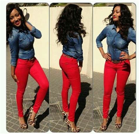 Pin By Andrilys Marte On Outfits Inspo Red Jeans Outfit Fashion