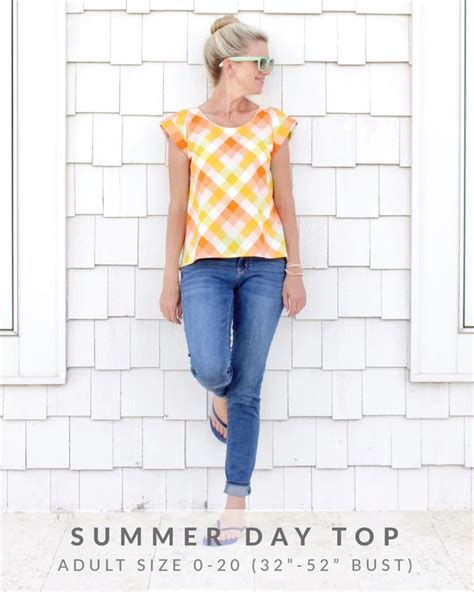 Summer Day Top Top Sewing Pattern Beginner Sewing Projects Easy