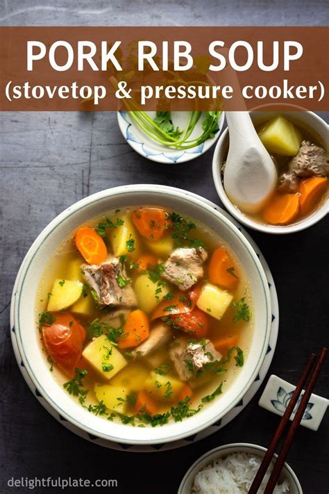 Pork Rib Soup With Potatoes And Carrots Stovetop Pressure Cooker