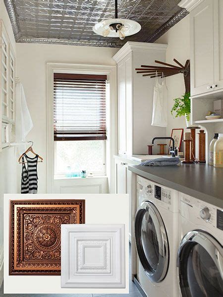 I was still concerned about their weight and if anything this stuff really is styrofoam (think white styrofoam coffee cup) it is so light and delicate it is amazing. 20 Easy Ways to Get Old-House Charm | Metal ceiling tiles ...
