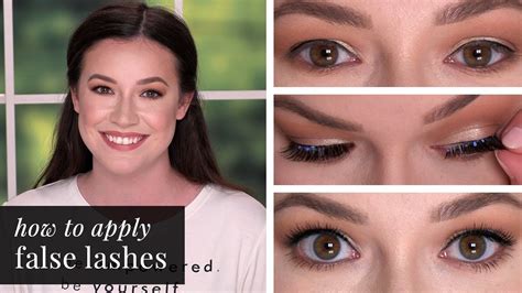 how to apply false eyelashes the easy way youtube