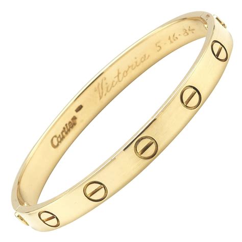 Cartier Love Bracelet Yellow Gold Size At Stdibs