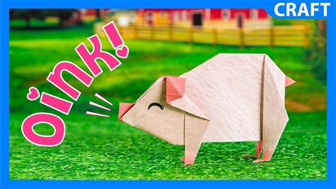 How To Make A Cute Origami Pig Tutorial With Template Youtube