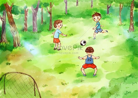 Download Gambar Kartun Anak Anak Sedang Bermain Di Taman Pics