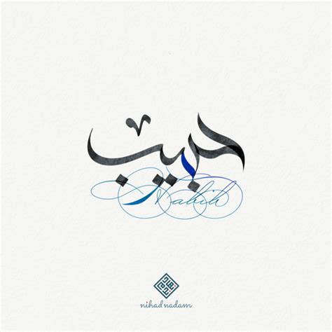 Habib name with Arabic Calligraphy Arabic Calligraphy ...