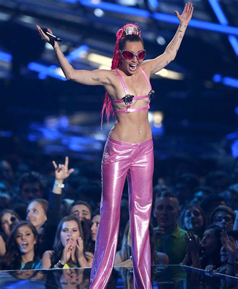 Photos All Of Miley Cyrus Wild Outfits From Mtv Video Music Awards