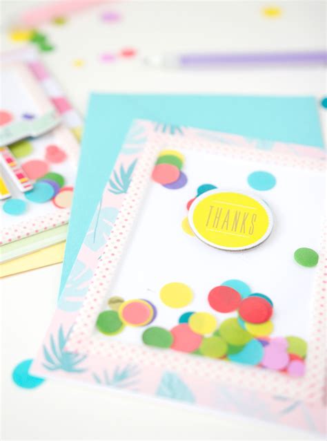 It was then time to make my shaker pieces with the sprinkle punch. DIY Easy Shaker Cards - Damask Love | Shaker cards, Stationery paper, Easy diy