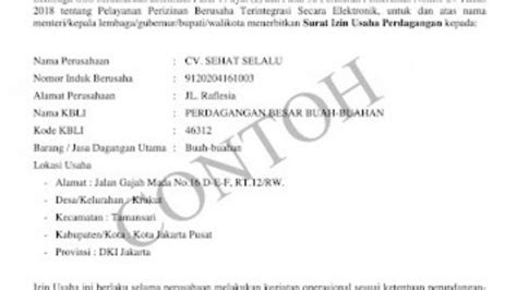 Cara Membuat Surat Izin Usaha Perorangan Contoh Surat Resmi