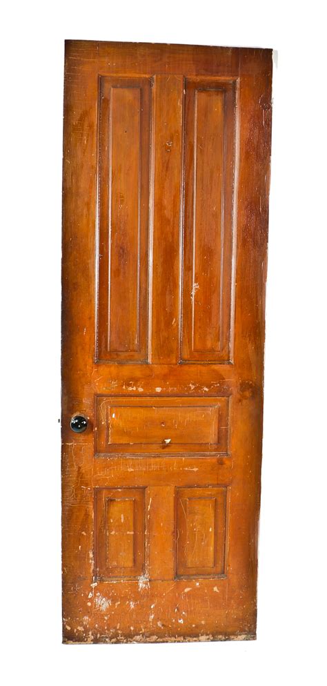 salvaged original c 1880 s interior residential raised panel pine wood varnished passage door