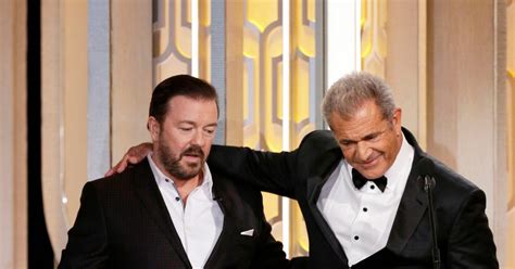 Ricky Gervais Vs Mel Gibson Watch The Most Awkward Moment At The