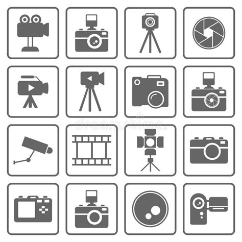 Camera Action Cameralens Photography Icon Vector Design Symbol Stock