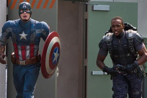 captain america 2 pics debut anthony mackie s falcon