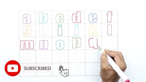 Abcdefghijklmnopqrstuvwxyz Easy Draw And Paint Alphabet A To Z For