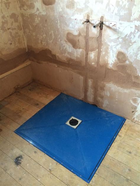 Level Access Wet Room Tray Installation With Bathroom Installation In