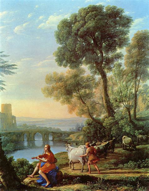 Claude Lorrain Landscape With Apollo Guarding The Herds Of Admetus