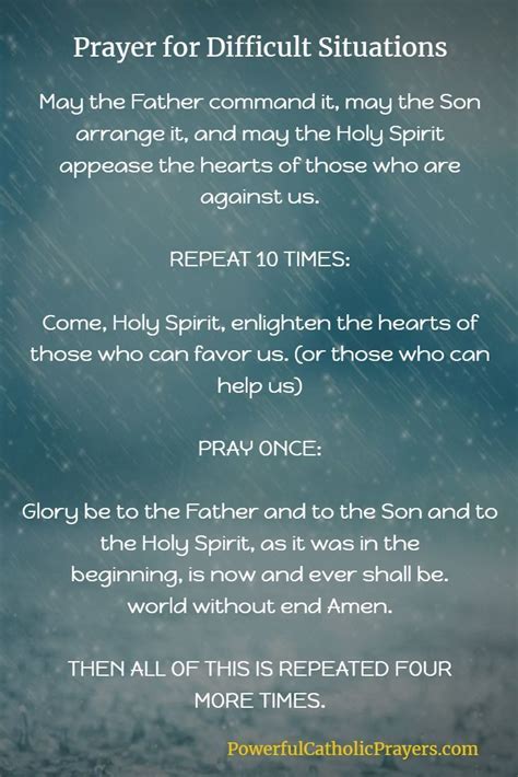 Powerful Prayer For Difficult Situations Catholic Prayers Novena