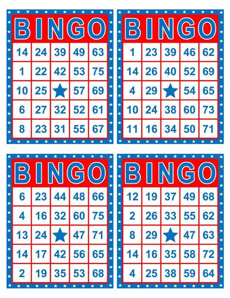 Bingo Cards Printable Free Pdf Printable Templates