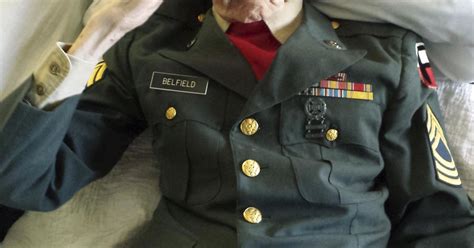 final salute veteran dons uniform on his deathbed