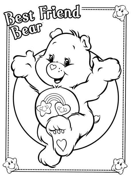 Care Bears Coloring Page Teddy Bear Coloring Pages Monkey Coloring