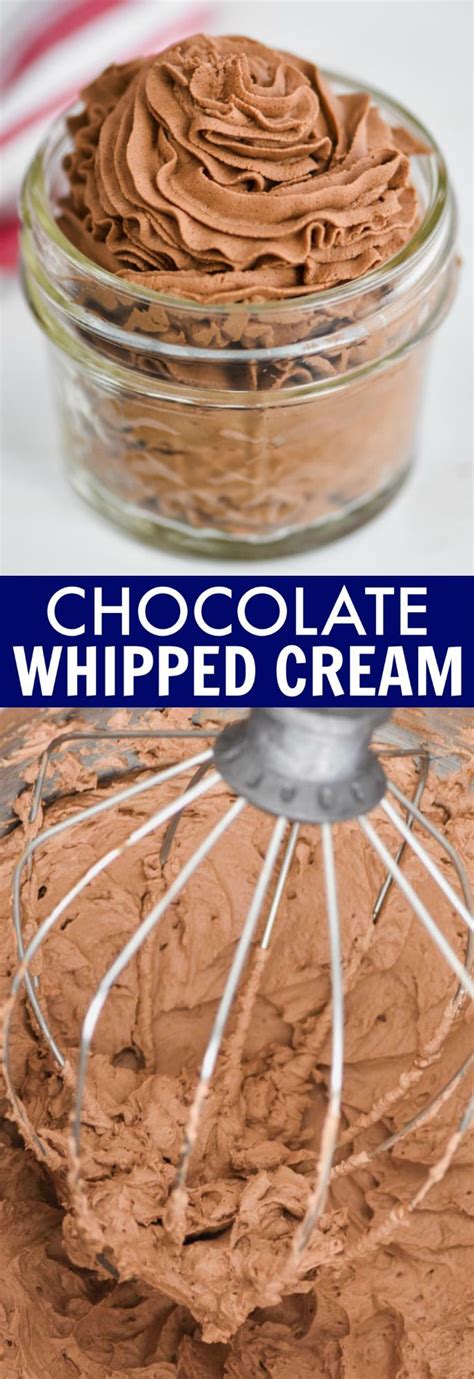 Cream is used as an ingredient in many foods, including ice cream, many sauces, soups, stews, puddings, and some custard bases, and is also used for cakes. Chocolate Whipped Cream in 2020 | Dessert recipes easy, Chocolate whipped cream, Easy no bake ...