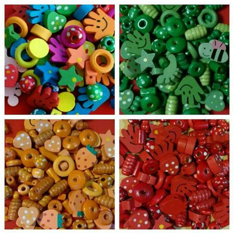 100 Pcs Lots Of These Wooden Craft Beads In Most Colours Or Mixed Bow