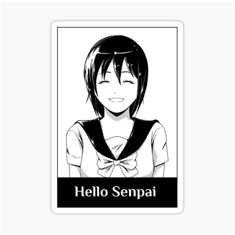 Hello Senpai Stickers Redbubble