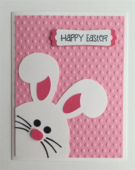 Handmade Easter Card Bunny Rabbit Happy Easter Diy Easter Cards