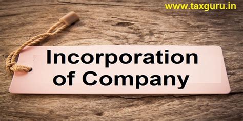 Incorporating A Company