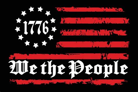 We The People 1776 Flag Design 22154295 Vector Art At Vecteezy