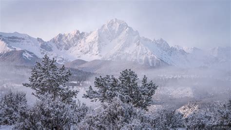 Misty Winter Sneffels Ridgway Colorado Mountain Photography By