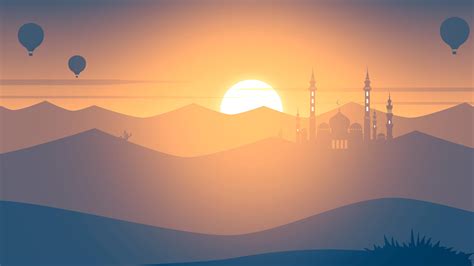 Perfect screen background display for desktop, iphone, pc. Mosque Sunset 4K Love Pain - Download hd wallpapers