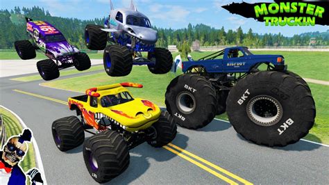 Monster Truck Mud Battle 5 Beamng Drive Mace Mace Tv Youtube
