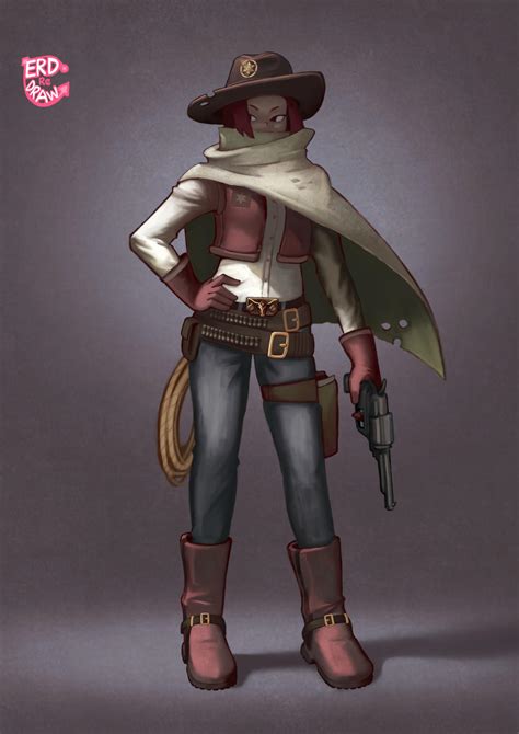 Cowgirl Girl Sheriff Concept Art By E R D On Deviantart
