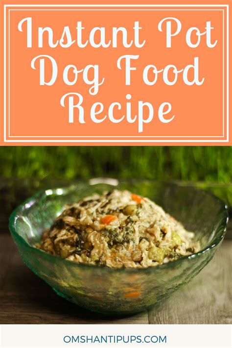 Set electric pressure cooker for 30 minutes at high pressure. Easy, Healthy Instant Pot Dog Food Recipe | Dog food ...