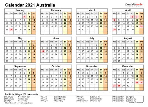 Free Printable 2021 Calendar With Holidays Australia Free Letter
