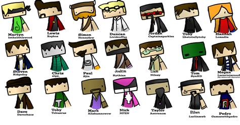 minecraft youtubers by mcdrawings on deviantart