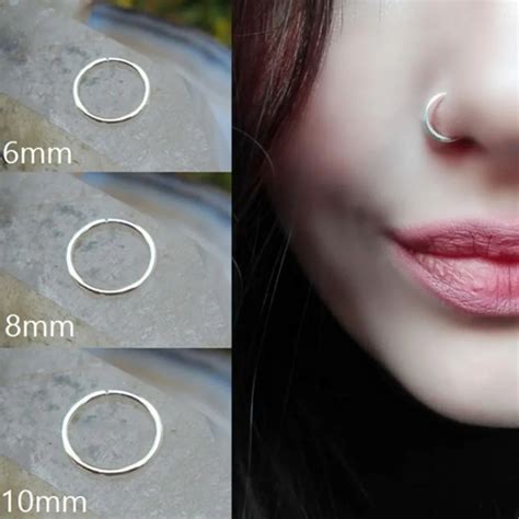 2pcs New Arrival Stainless Steel Nose Ring Rings Fake Septum Clicker Body Jewelry Piercing