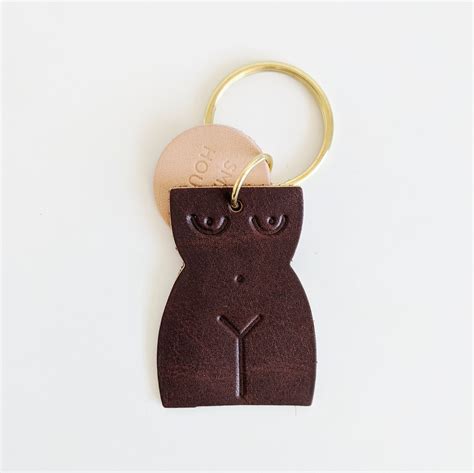 Nude Body Key Fob Leather Nude Stamp Key Chain Key Holder Etsy