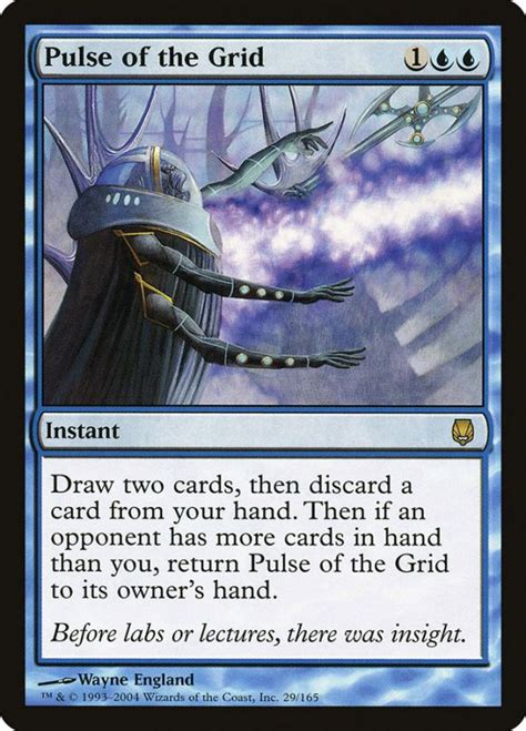 What are the odds of improving your hand with each option? Buy now - Pulse of the Grid #DST Darksteel - #MTG #MTGCards #NLMagic - Instant - Draw two cards ...