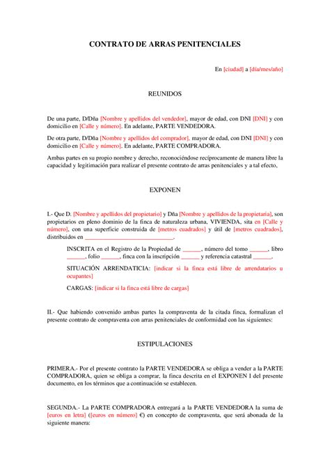 Contrato De Arras Penitenciales Monografías Ensayos De Derecho Docsity