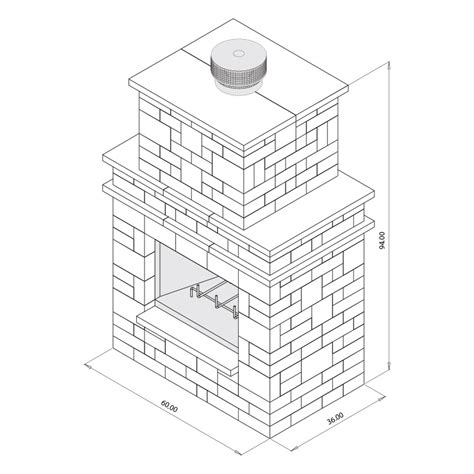 Includes dimensions for small and large fireplaces and considerations for use. Grand Fireplace Kit | Rochester Concrete Products