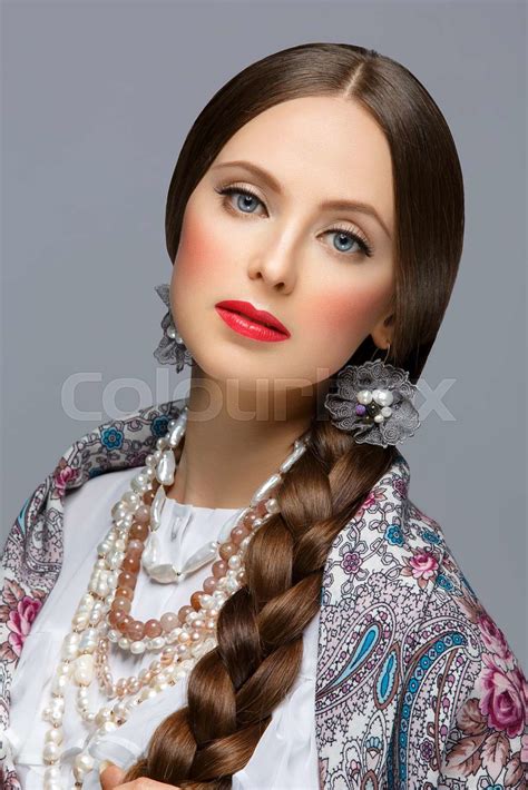 Beautiful Russian Girl Stock Image Colourbox