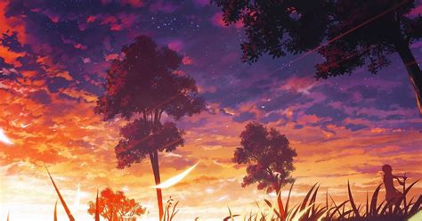 Amine Background Anime Anime Girls Hatsune Miku Vocaloid Sunset
