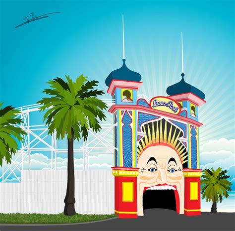 Luna Park Drawing  Luna Park Amusement Park Cartoon Clip Art, PNG