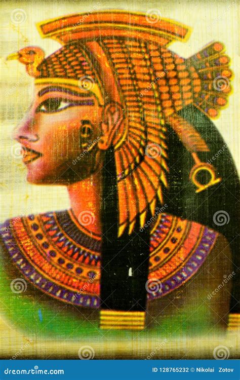 Papyrus Egyptian Queen Cleopatra A Famous Woman Of Antiquity Cleopatra Had The Attention Of