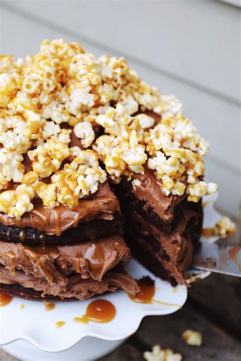 Just before serving, break the bars into small pieces and sprinkle over the mousse. Chocolate layer cake with salted caramel and popcorn ...